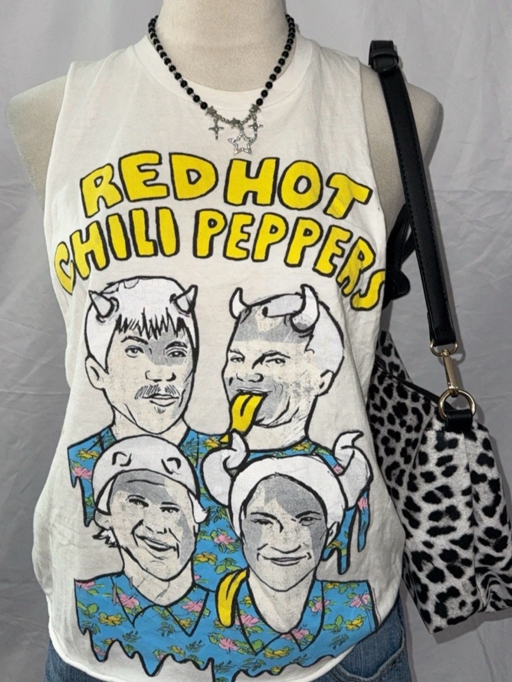 Red Hot Chili Peppers White Graphic Tank top 2017